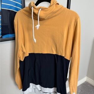 AMPERSAND AVE Mustard and Black Cowl Neck Sweater